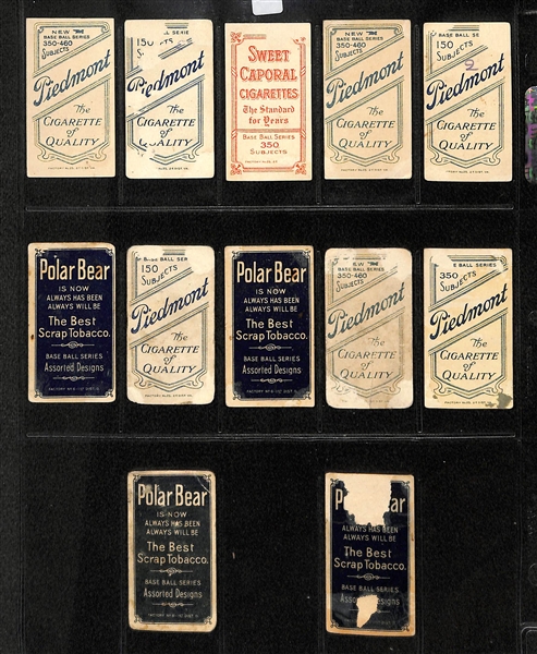 Lot Of 11 T206 St. Louis Browns Cards w. Wallace & Addie Joss (Cleveland)